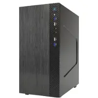 ITek SMALLCOM-B, Mini Tower, PC, Schwarz, micro ATX, Mini-ITX, 14 cm, 26 cm