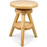 Magnetic Mobel Hocker Massiv Schemel Stuhl Sitzmöbel Buche Drehhocker Barhocke 52-70cm (Lackiert Buche)