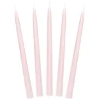 Party Deco Matte Spitzkerze, Altrosa, 24 cm, 10 Stück