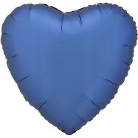 Amscan Folienballon Herz Azur Blau Seidenglanz