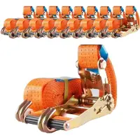 Baumarktplus 10x Profi Ratschen Spanngurt 2 Teilig 6m 4t 4000kg TÜV/GS Orange