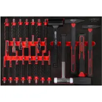 BRILLIANT TOOLS KS TOOLS Hammer- / und Meißel-Satz in Schaumstoffeinlage, 20-tlg ( 811.0020 )