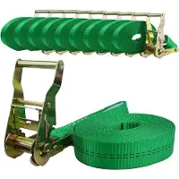 Baumarktplus 10x Ratschen Spanngurt 1 Teilig 6m 2t 2000kg TÜV GS Grün