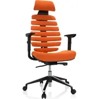 Hjh OFFICE ERGO LINE II PRO | Stoff - Profi Bürostuhl Orange