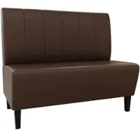 BIG Möbel Gastro Sitzbank Paris | 200 cm breit | Kunstleder Braun | Vertikal | Dinerbank