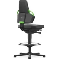 BIMOS Arbeitsdrehstuhl Nexxit Skintec Fußring grün 570-820 mm Sitzhöhe