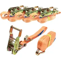 Baumarktplus 4x Profi Ratschen Spanngurt Spanngurte Zurrgurt 2-tlg 5m 1,5to 1500kg TÜV/GS ORANGE