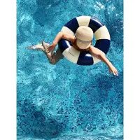 Petites Pommes Schwimmring - 60 cm - Anna - Cannes Blue - - One Size - Schwimmring