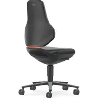 BIMOS Industrie- und Laborstuhl Texon Rollen Sitzhöhe 450-620 mm Kunstleder schwarz