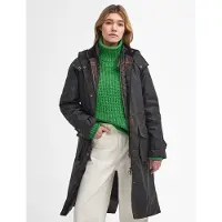 Barbour Jacke Women Long Cannich Wax Olive Classic-14