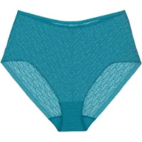Triumph Klassischer Damenslip mit hoher Taille Signature Sheer Maxi EX 10215936 Blau