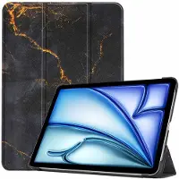 IMoshion Design Trifold Klaphülle für das Apple iPad Air 13 Zoll (2026) M4 / (2025) M3 / (2024) M2 - Black Marble