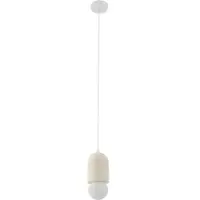 LINDBY Pendelleuchte Nielson, Ø 11 cm, beige, Gips