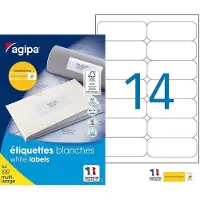 Agipa Universal-Etiketten, 99,1 x 38,1 mm, weiá