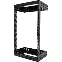 StarTech.com .com 18HE Netzwerkschrank 19 Zoll für Wandmontage - Einstellbare Tiefe 30 - 50 cm - 2 Pfosten Open Frame Serverschrank/Wandrack/Server rack - Käfigmuttern & Schrauben (RACK-18U-20-WALL-OA)