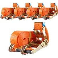 Baumarktplus 5x Profi Ratschen Spanngurt Spanngurte Zurrgurt 2-tlg 8m 4t 4to 4000kg TÜV/GS ORANGE