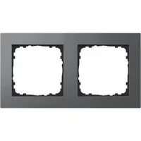 GVS Abdeckrahmen Aluminium 2-fach Anthrazit passend für 55mm-System 503053853