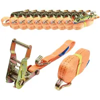 Baumarktplus 10x Profi Ratschen Spanngurt Spanngurte Zurrgurt 2-tlg 5m 1,5to 1500kg TÜV/GS ORANGE
