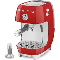 Smeg Espressomaschine ECF03RDEU, Thermoblock, Cold Brew, Dampfdüse, 1.4L Tank
