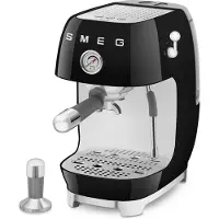 Smeg Espressomaschine ECF03BLEU, Thermoblock, Cold Brew, Dampfdüse, 1.4L Tank