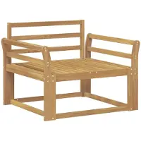 vidaXL Outdoor Mittelsofa Massivholz Akazie Weiß