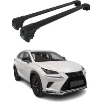 Omtec Dachträger Grundtäger für Lexus NX I 2015-2021 75kg Aluminium Schwarz 2 tlg