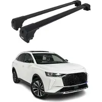 Omtec Dachträger Grundtäger für DS 7 Crossback / DS 7 2017-2026 Aluminium Schwarz 2tlg
