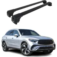 Omtec Dachträger Grundtäger für Mercedes GLC X254 2022-2026 Aluminium Schwarz 2 tlg
