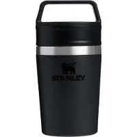 Stanley The Café-To-Go Travel Mug 2.0 8oz, Black 10-12079-014 Thermobecher mit Dreh- und Trinkdeckel, 230 ml
