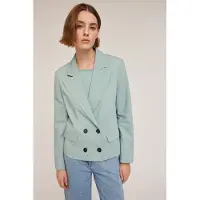 Motivi Polyviscose Double-breasted Jacket Water Green Größe: 42 | Blazer Outlet | Damen | Grün