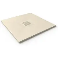 STANO Mineralguss Duschwanne Extra Flach Slate Beige 90x80cm