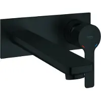 GROHE 2-Loch-Waschtisch-Wandbatterie Lineare, 23444_1 Fertigmontageset matt black, 234442431 234442431