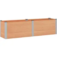 vidaXL Hochbeet Braun 200 x 50 x 54 cm WPC und Aluminium