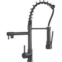 OEM Küchenarmatur, Ausziehbare Sprühfunktion, 360-Grad-Drehung, Matte Schwarz B