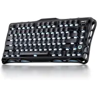 Gravastar Mercury K1 Mechanische Tastatur mit Aluminiumrahmen, 75% Wireless Gaming QWERTY US, PBT-Tastenkappen, 8000mAh