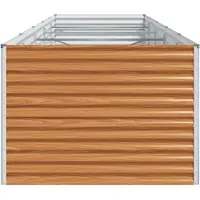 vidaXL Hochbeet Hellbraun 485 x 100 x 68 cm Verzinkter Stahl