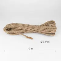 OEM Jute Tau 6 mm x 10 m, mit natürlicher Optik, umweltfreundlich und verschleißfest