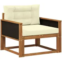 vidaXL Outdoor Mittelsofa Natur