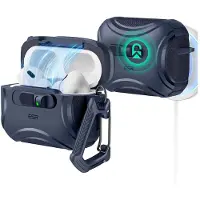 ESR Schutzhülle für AirPods Pro 3, Cyber FlickLock Halolock mit MagSafe, Dunkelblau
