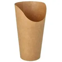 Papstar Wrap Cups, Pappe 470 ml 13,4 cm x 6 cm x 8 cm braun 500 Stück