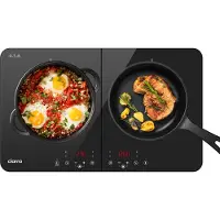 CIARRA Doppel-Induktionskochplatte 60 cm Touch Bedienung 9 Stufen Timer VM2TIH