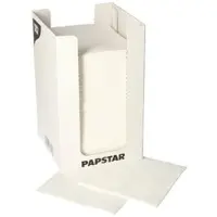 Papstar 100 Servietten, 2-lagig "PUNTO" 1/4-Falz 20 cm x 20 cm weiss