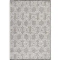 KADIMA DESIGN Balkonteppich Geo-Muster UV-Beständig Waschbar Strapazierfähig | Grau 80x150 cm Küche Balkon Fußbodenheizung geeignet | LIRIA –