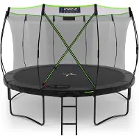 Kinetic Sand Trampolin Outdoor 'Ultimate Pro' Ø 244/305/366/427 cm – Gartentrampolin, Kindertrampolin mit Leiter, bis zu 160 kg