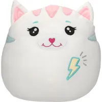 Depesche Ylvi Swoppies - Kuscheltier Katze in Weiß, mit Leuchteffekt 20cm
