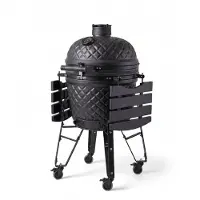 BASTE Kamado Grill XL 23,5 Zoll Keramik Schwarz Fahrbar