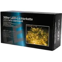 Linder Exclusiv GmbH LEX 300er LED Lichterkette, warmweiss Kabel transparent LK014W