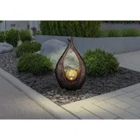 Globo Lighting Solarleuchte Kunststoff bronzefarben, LED