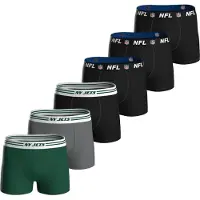 NFL Herren Boxershorts, 6er Pack - Teams, Boxers, Football, Logo, Baumwollmischung
