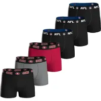 NFL Herren Boxershorts, 6er Pack - Teams, Boxers, Football, Logo, Baumwollmischung